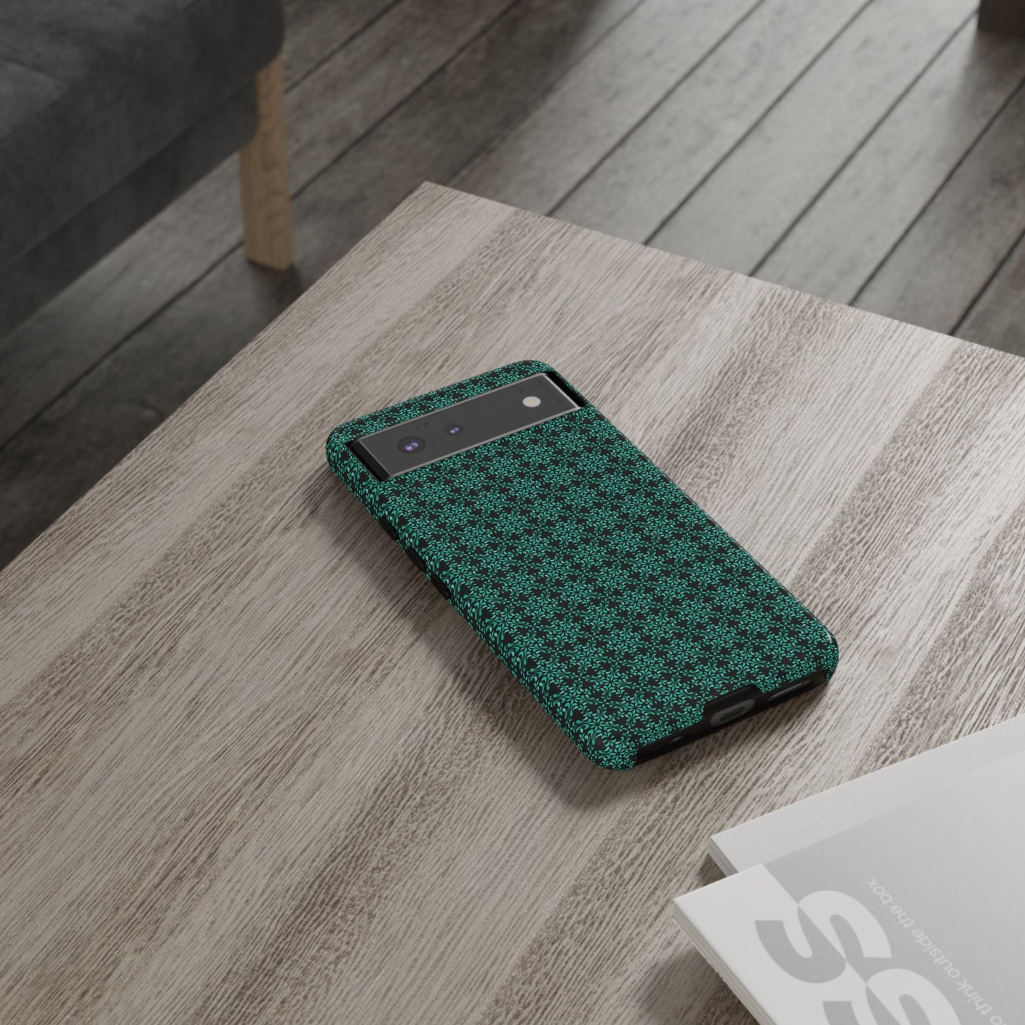 Vibrant Kaleidoscope - Turquoise - Black - Tough Cases