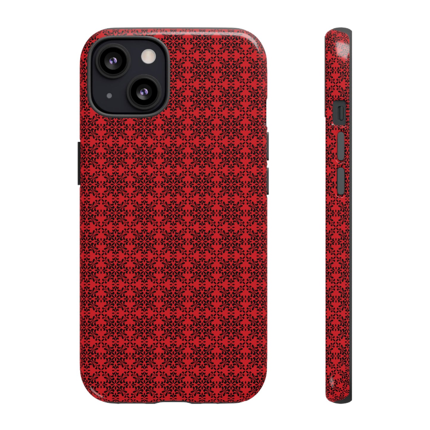 Vibrant Kaleidoscope - Black - Scarlet - Tough Cases