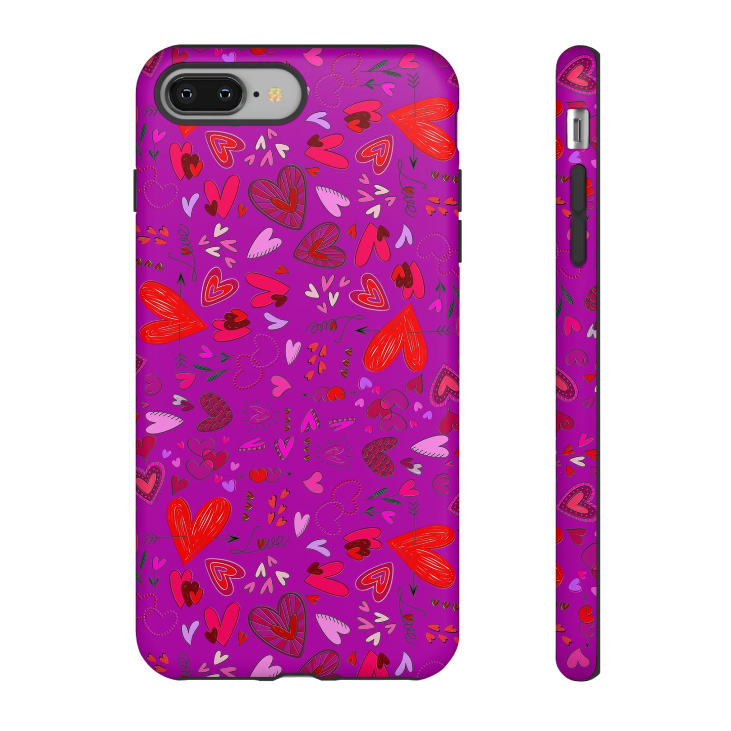 Heart Doodles - Deep Magenta B805AE - Tough Cases