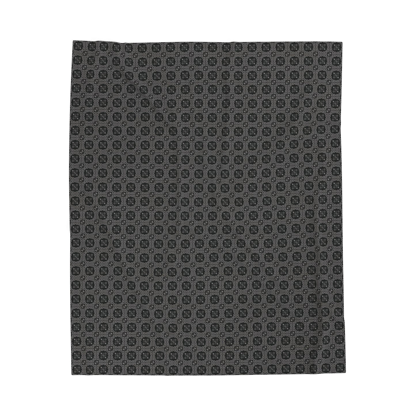 Letter Art - B - Gray - Black 000000 - Velveteen Plush Blanket