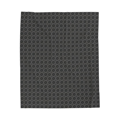 Letter Art - B - Gray - Black 000000 - Velveteen Plush Blanket