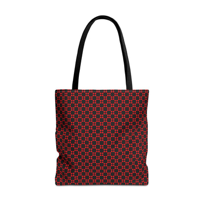 Pixel Petals - Red - Black - Tote Bag