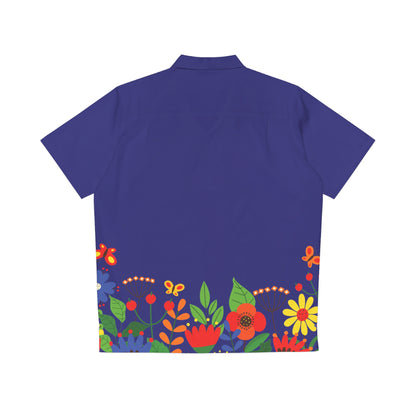 Bright Summer flowers - Ultramarine 160987 - Men's Hawaiian Shirt