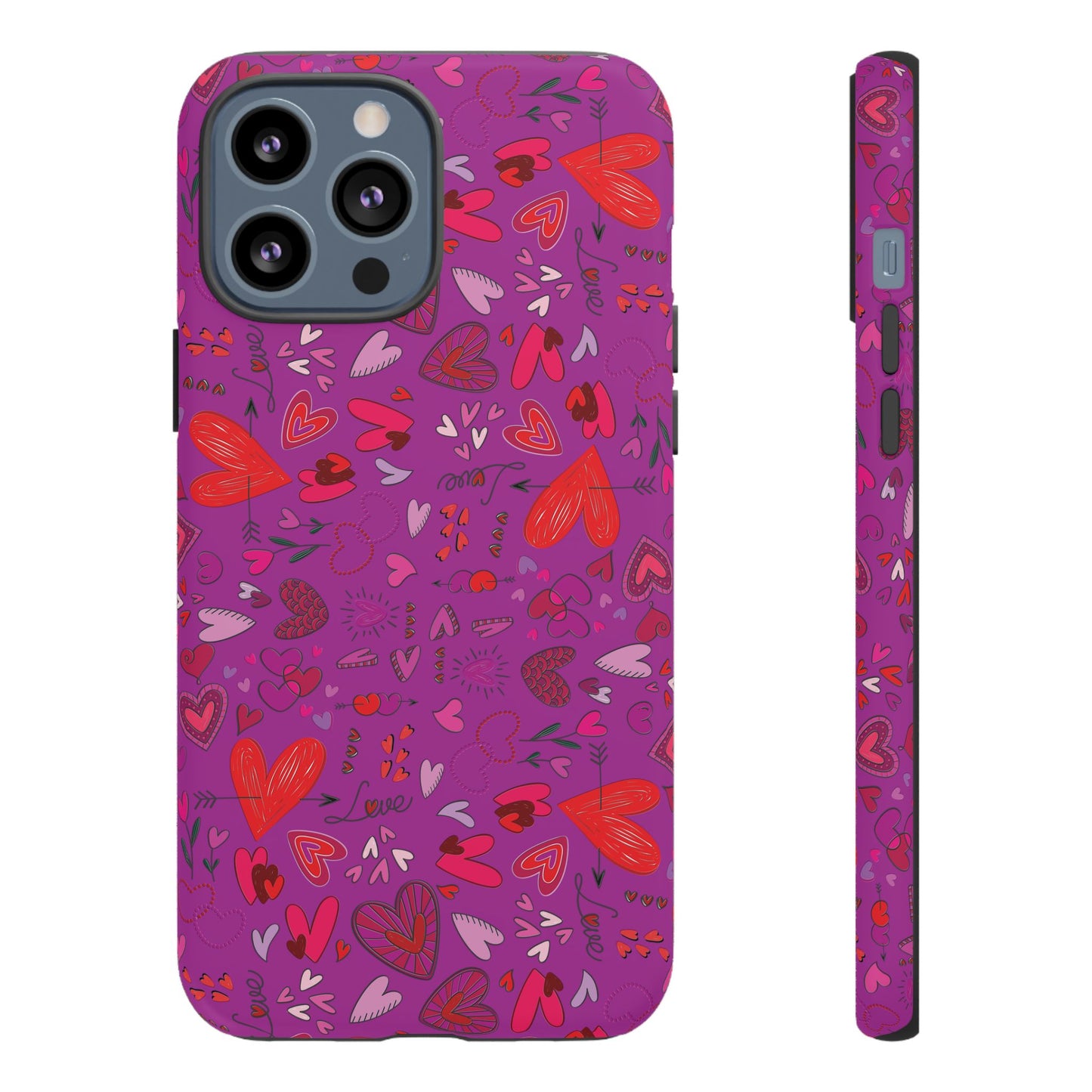 Heart Doodles - Deep Magenta B805AE - Tough Cases