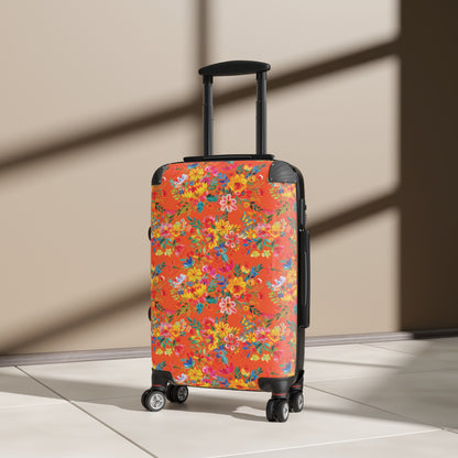 Bright Bold Watercolor Flowers - Orange FE5000 - Suitcase