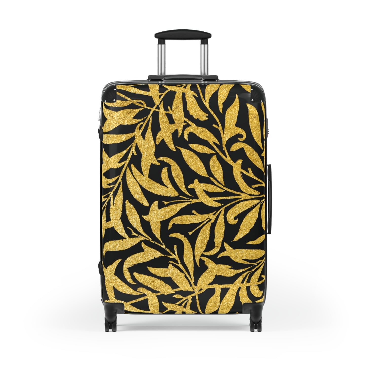 Gold Leaves - Black - Suitcases