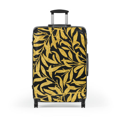 Gold Leaves - Black - Suitcases