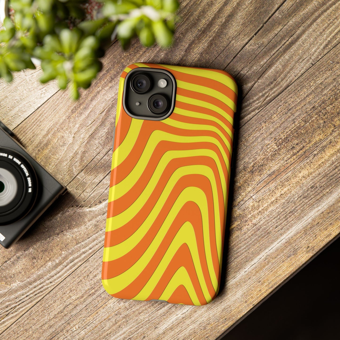 Retro wavy - Yellow and Orange - Tough Cases