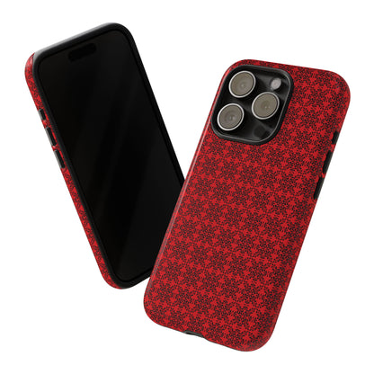 Vibrant Kaleidoscope - Black - Scarlet - Tough Cases