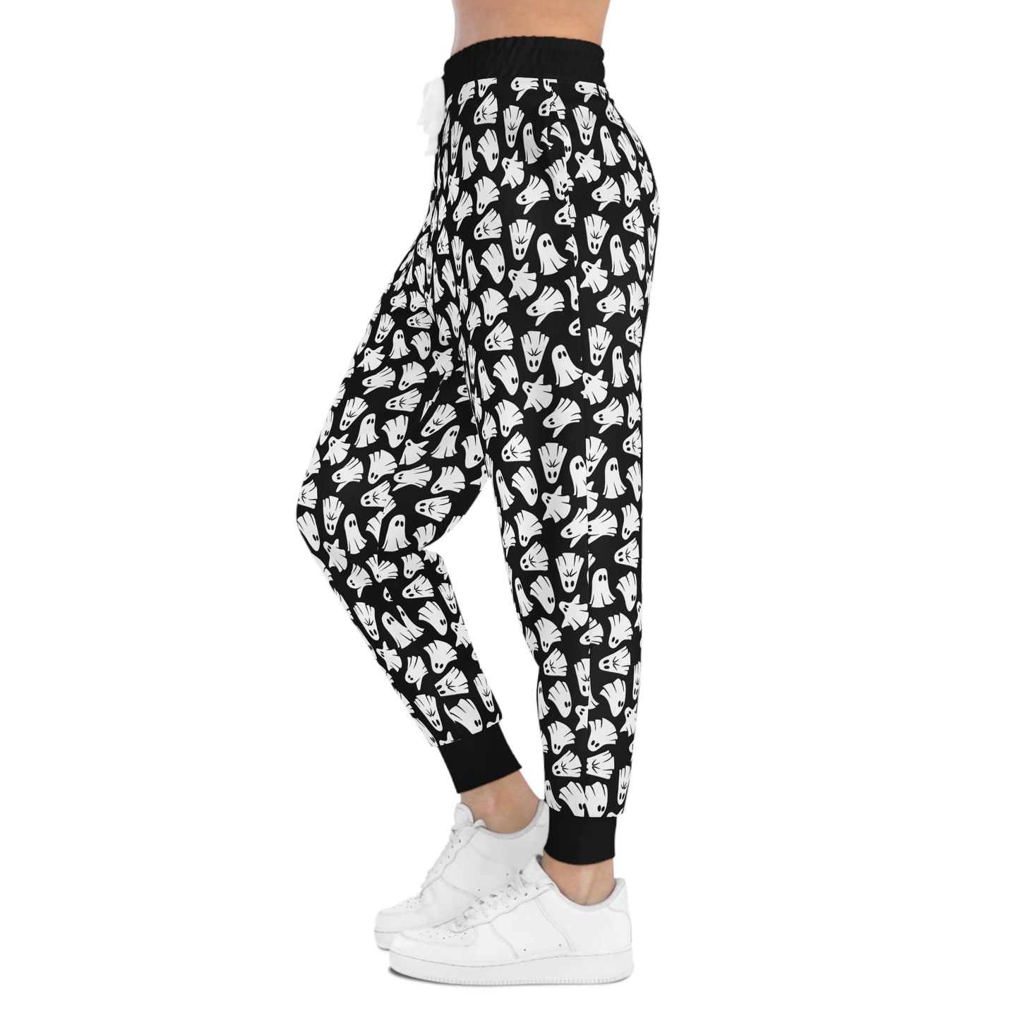 Boo - Ghosts - Halloween - Black 000000 - Athletic Joggers