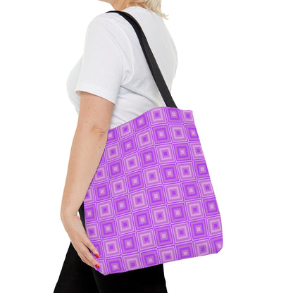 Heliotrope - Mauve Squares - Tote Bag