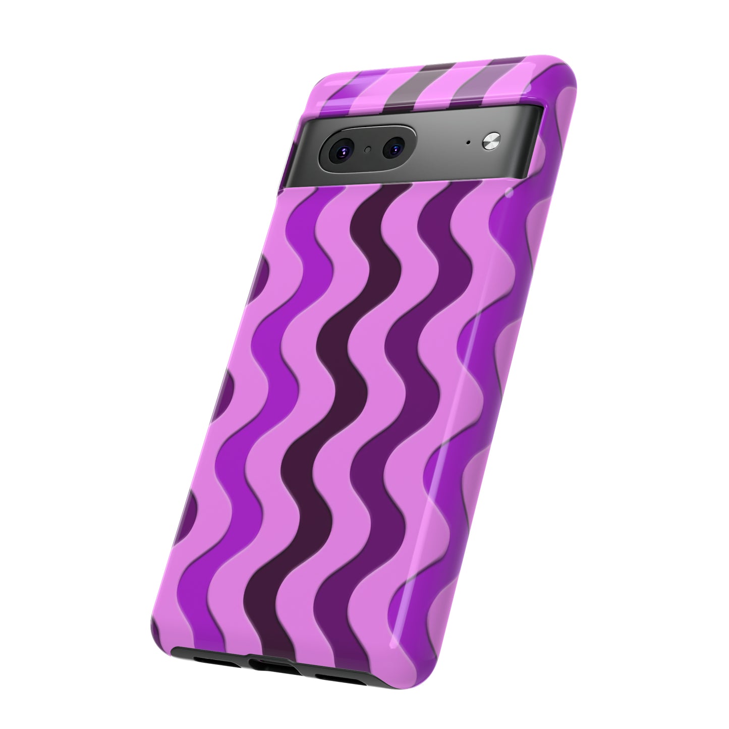 Vertical retro wavy purple and pink - Tough Cases