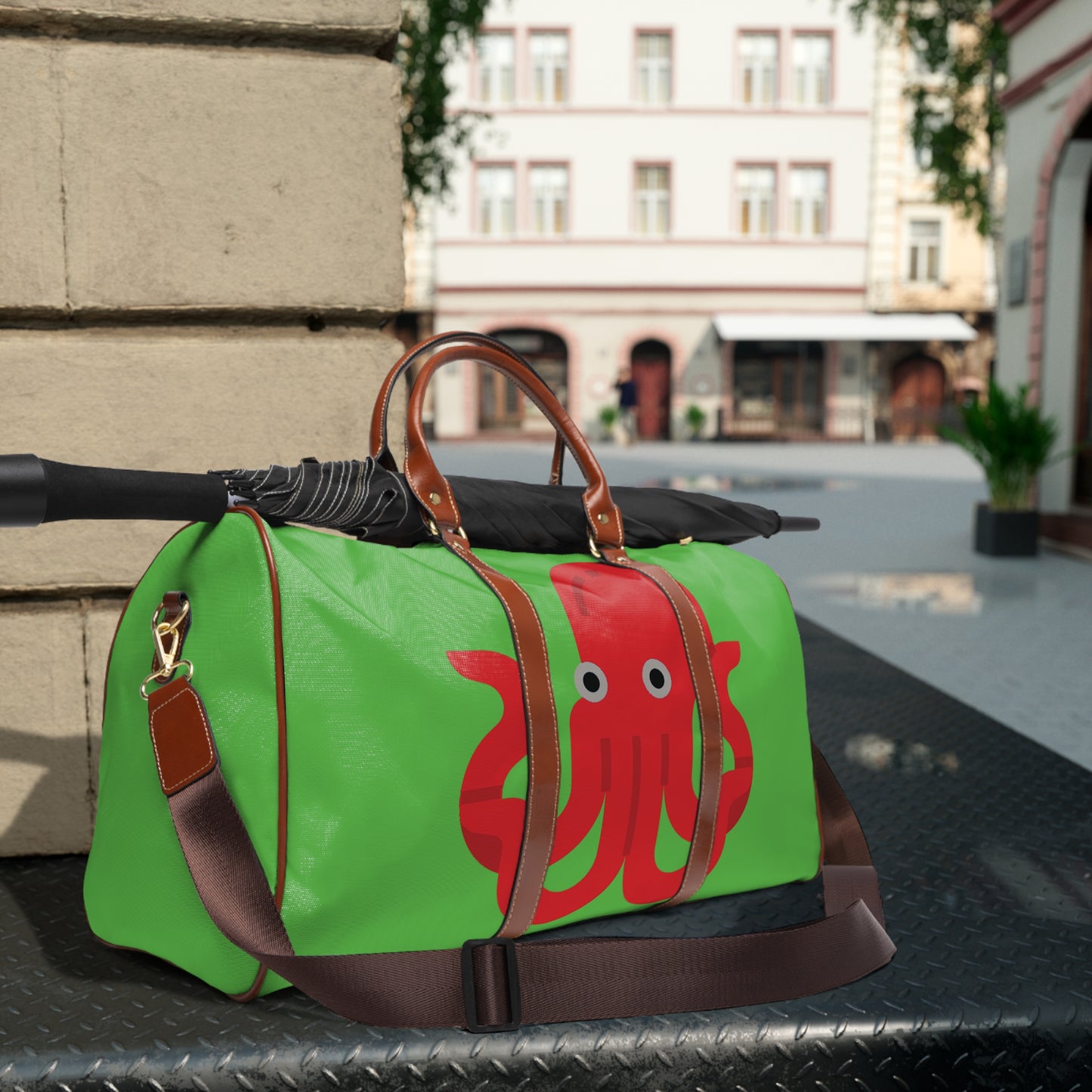 BIG Octopus - Bright Apple Green 56BD00 - Waterproof Travel Bag