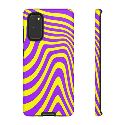 Retro wavy - yellow and purple - Tough Cases