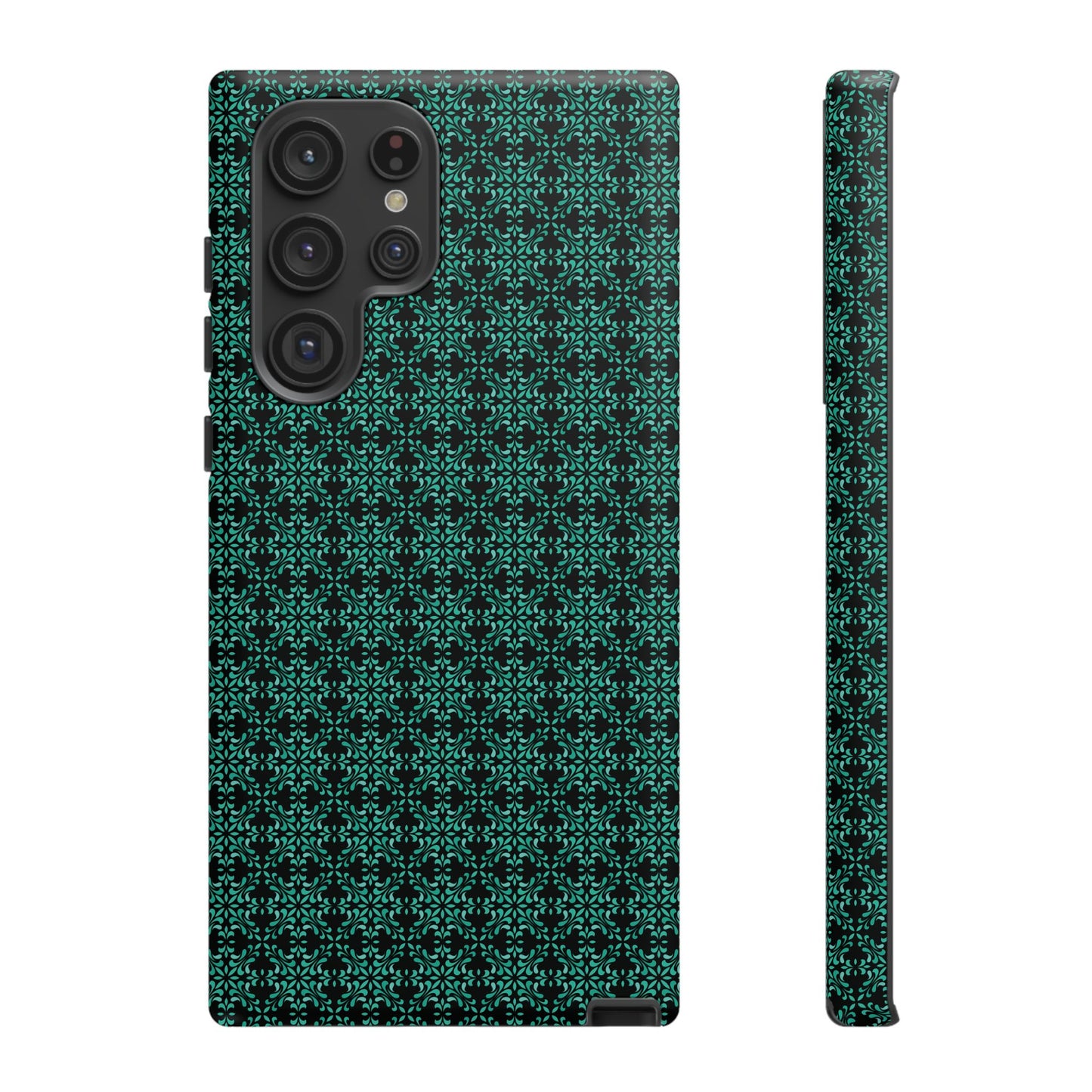 Vibrant Kaleidoscope - Turquoise - Black - Tough Cases