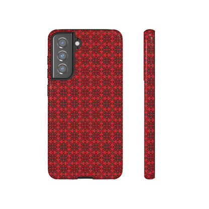 Vibrant Kaleidoscope - Black - Scarlet - Tough Cases