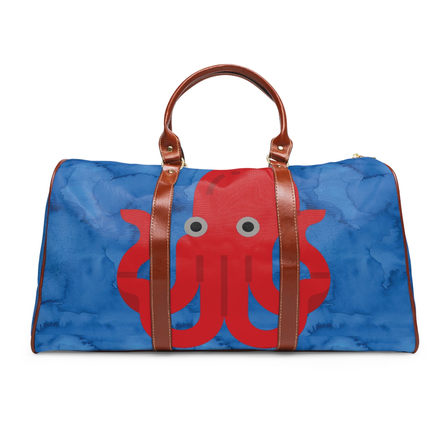 BIG Octopus - Dark Blue Watercolor -  - Waterproof Travel Bag