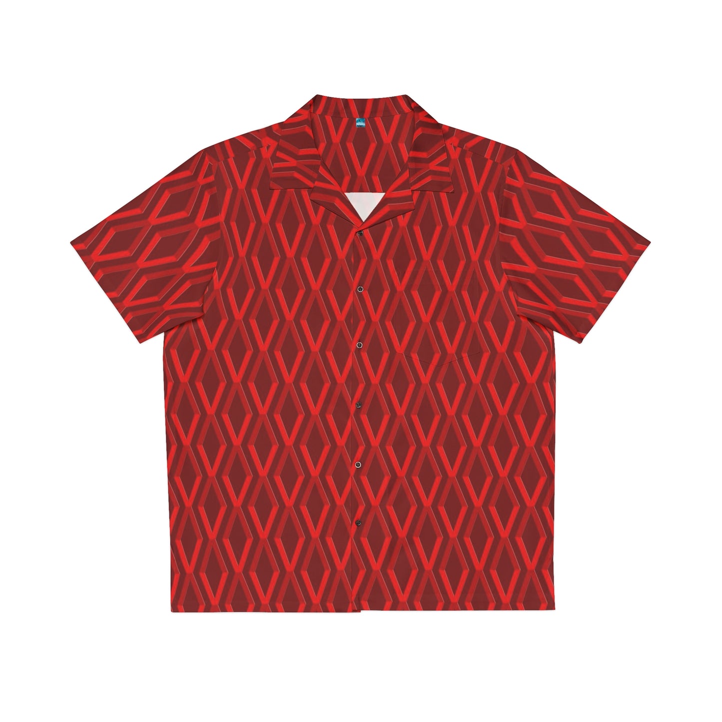Diamond Geometric Pattern6 - Reds - Men's Hawaiian Shirt