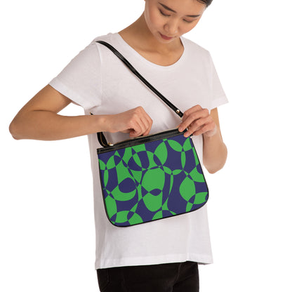 Sapphire Swirl - Lime Green - Small Shoulder Bag