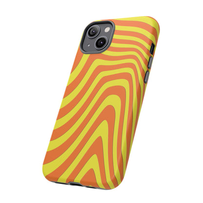 Retro wavy - Yellow and Orange - Tough Cases