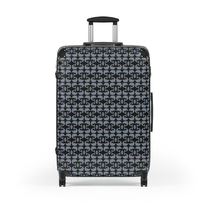 Playful Dolphins - Black 000000 - Suitcase