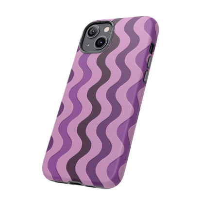 Vertical retro wavy purple and pink - Tough Cases