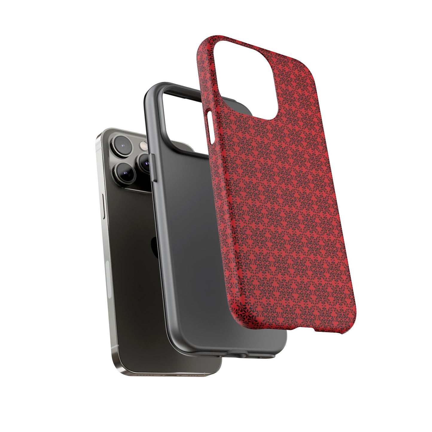 Vibrant Kaleidoscope - Black - Scarlet - Tough Cases