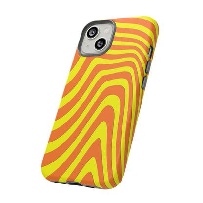 Retro wavy - yellow and orange - Tough Cases