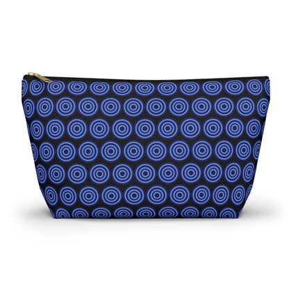 Colorful Circles - Blue - Black - Accessory Pouch w T-bottom