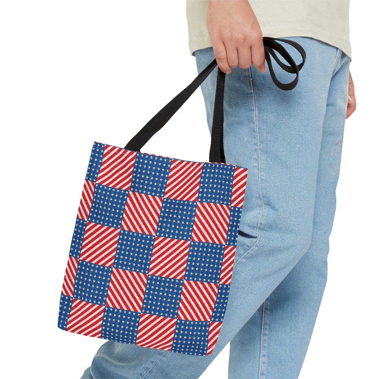 Star and Stripes - Oil Paint Texture - Tote Bag