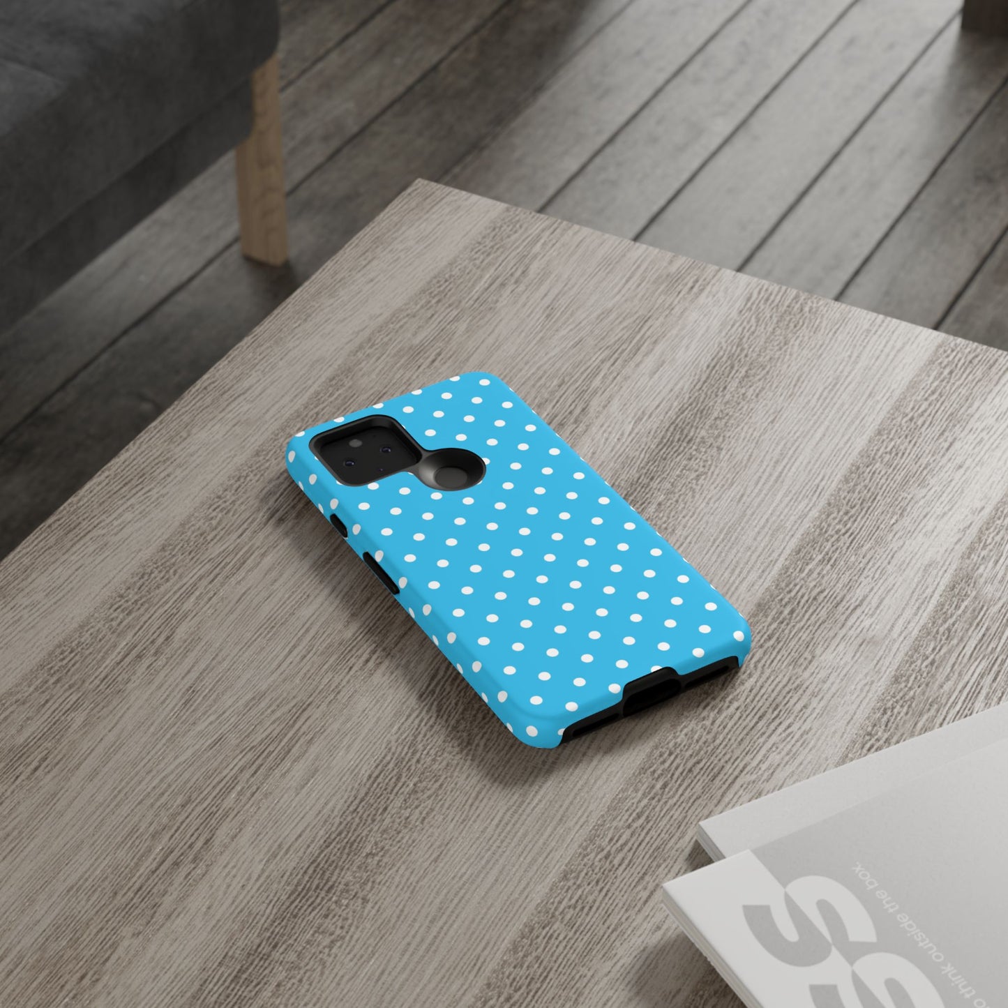 White dots on blue - Tough Cases