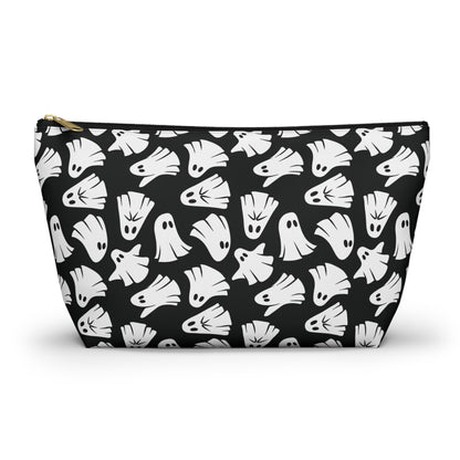 Boo - Ghosts - Halloween - Black 000000 - Accessory Pouch w T-bottom