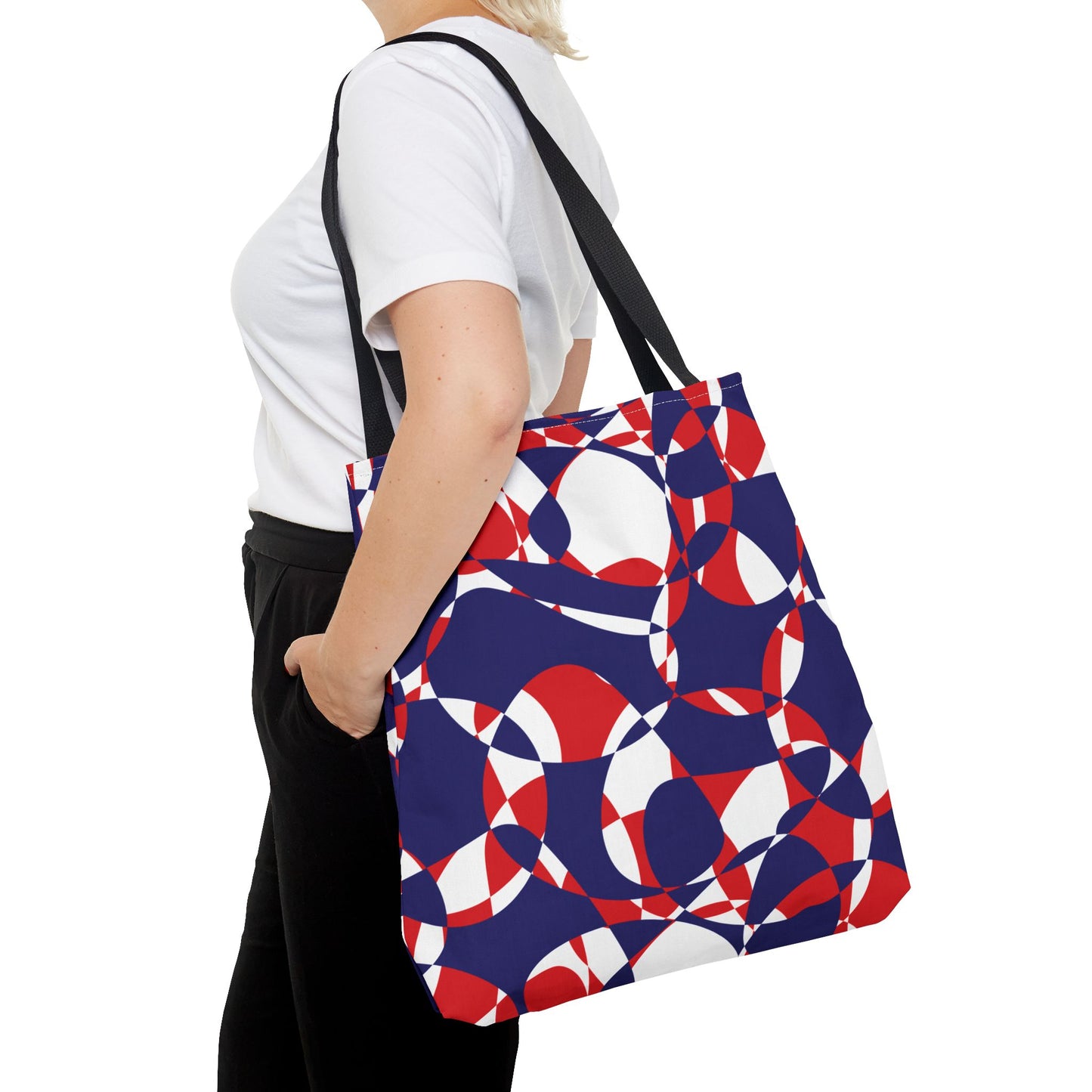 Scarlet Symphony and Sapphire Swirl Got Together - White - Tote Bag