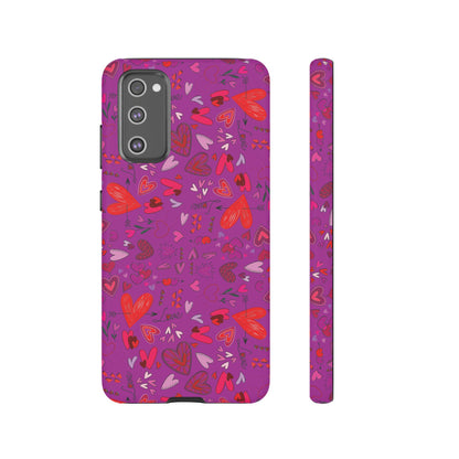 Heart Doodles - Deep Magenta B805AE - Tough Cases