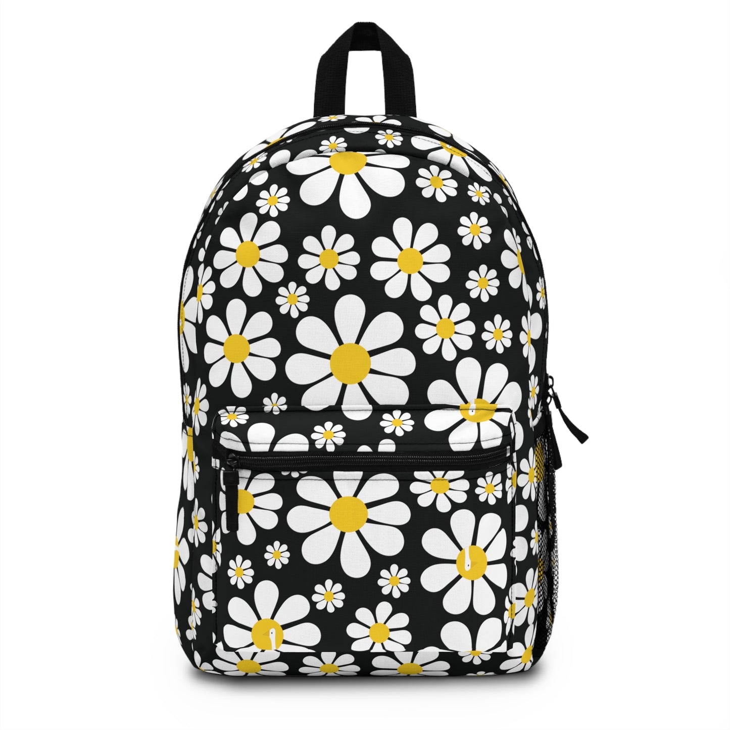 Ducks in Daisies - Black 000000 - Backpack