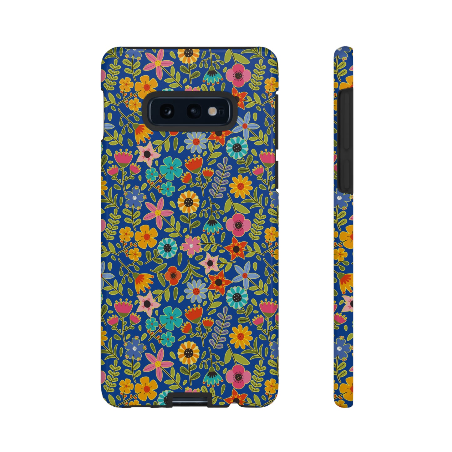 Playful Spring flowers - blue - Tough Cases