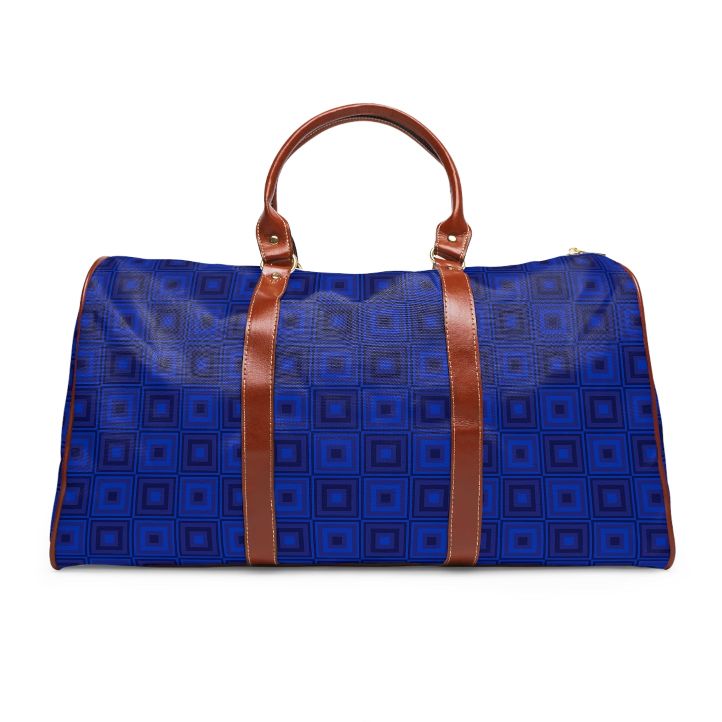 Blue Squares - Waterproof Travel Bag