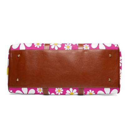 Ducks in Daisies - Mean Girls Lipstick ff00a8 - Waterproof Travel Bag