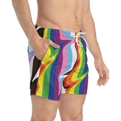 Pride2 - White ffffff - Swim Trunks