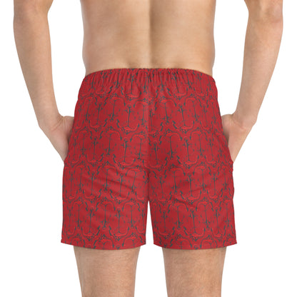 Anchors Away - Red - Dark Red ca1028 - Swim Trunks