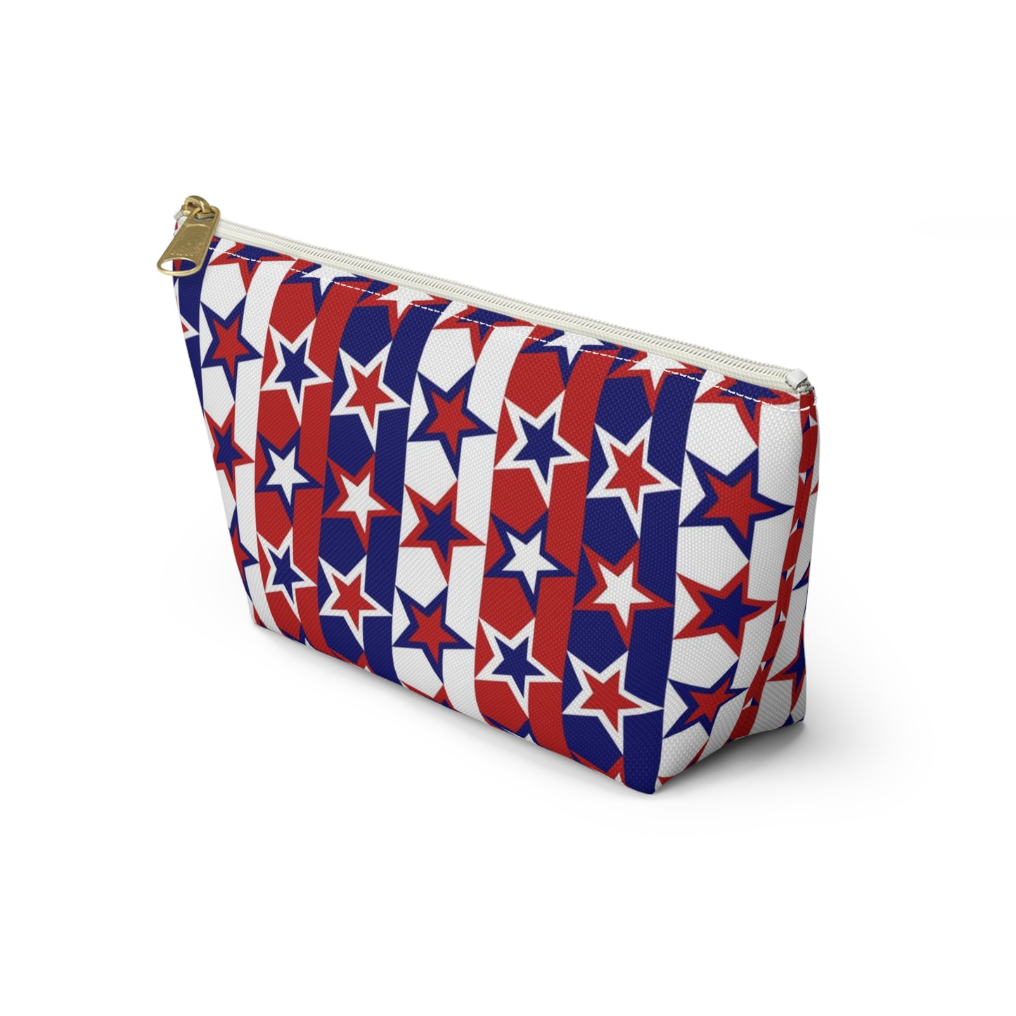 Red White and Blue Stars - Stripes - Accessory Pouch w T-bottom