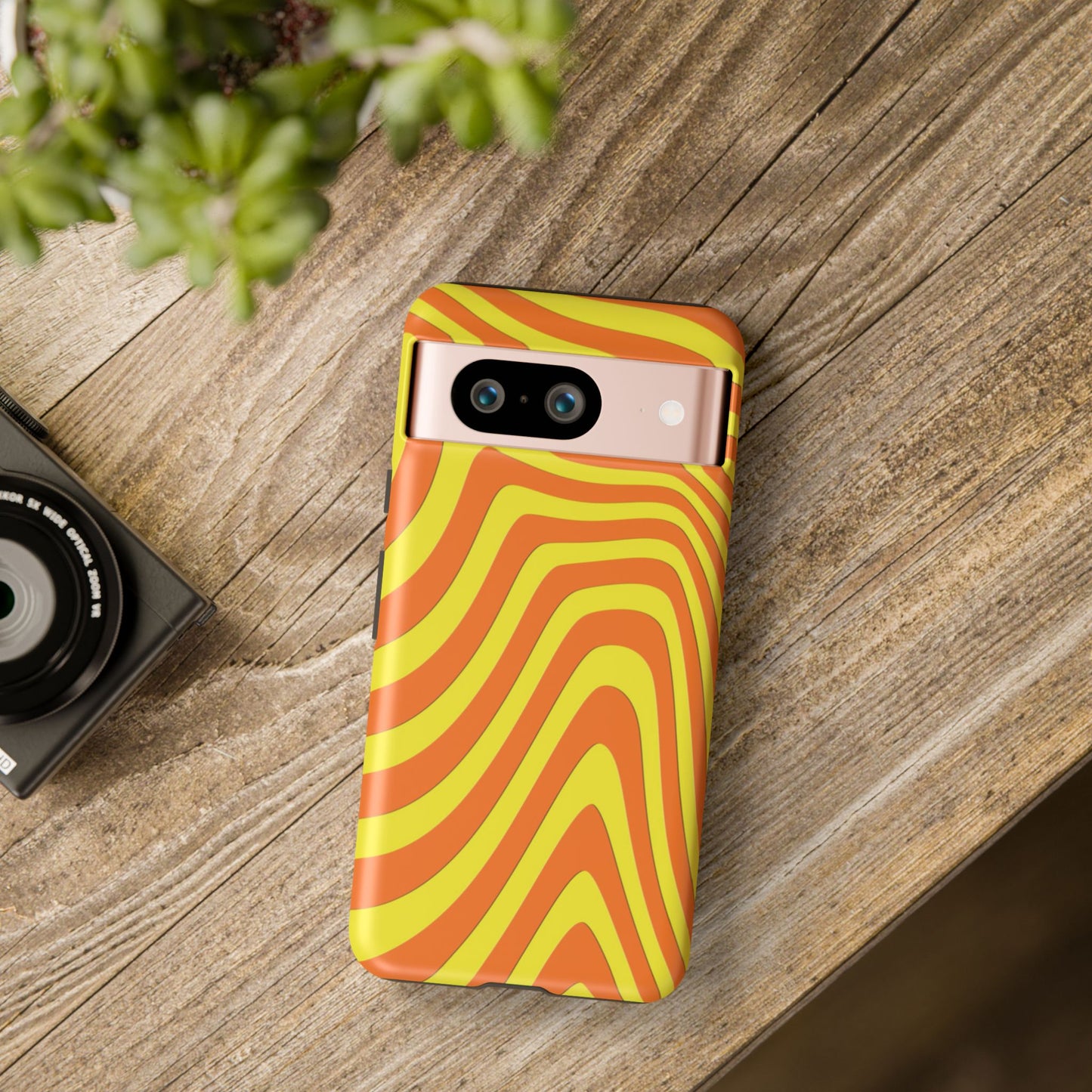 Retro wavy - Yellow and Orange - Tough Cases