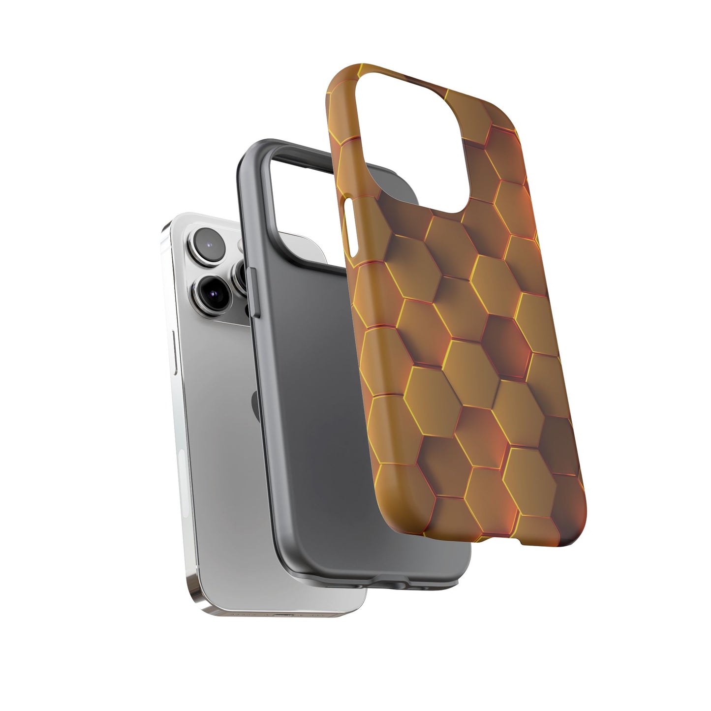 Hexagonal pattern - Gold - Tough Cases