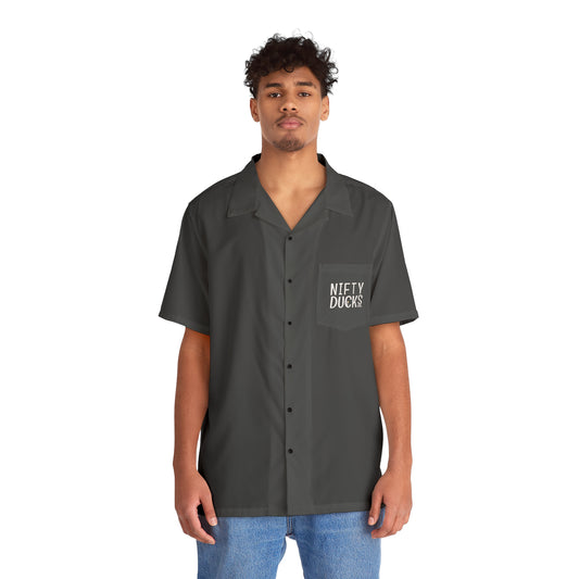 ND Travel - Logo - Black 000000 - Men's Hawaiian Shirt