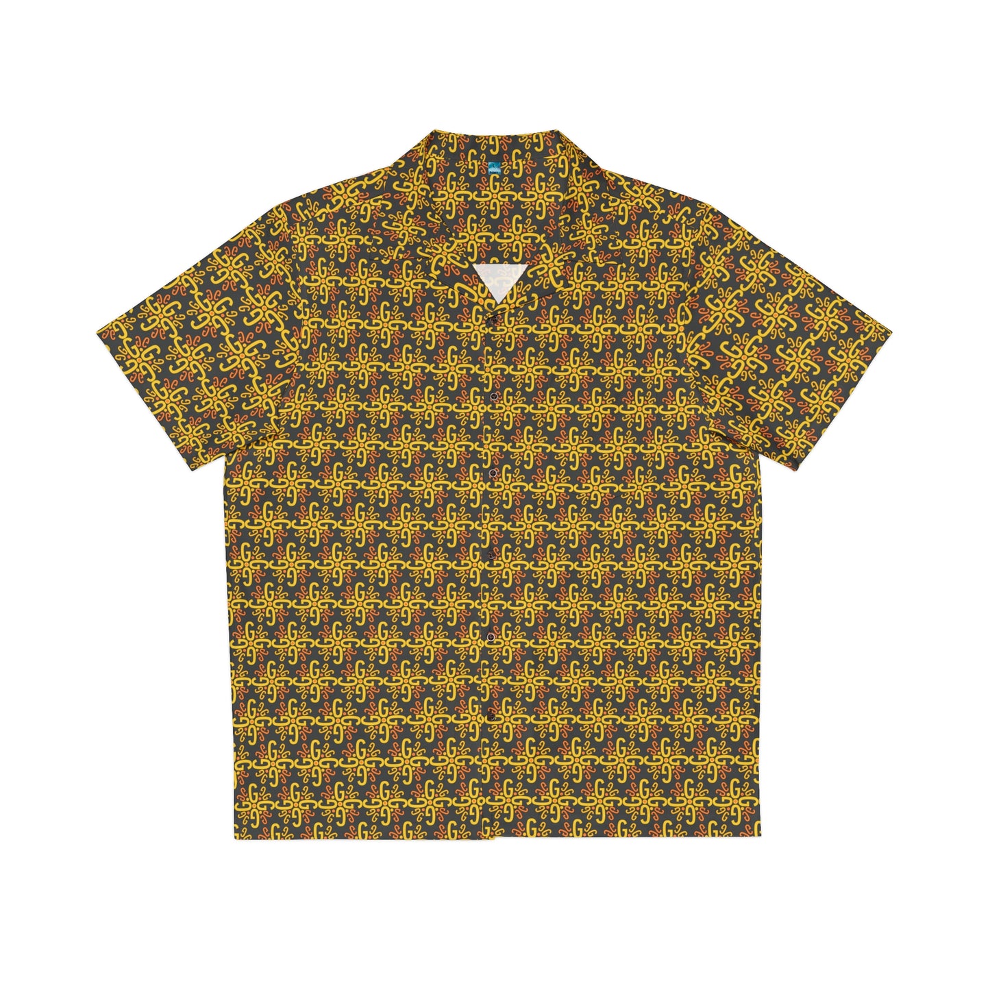 Letter Art - G - Black 000000 - Men's Hawaiian Shirt
