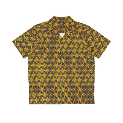 Letter Art - G - Black 000000 - Men's Hawaiian Shirt