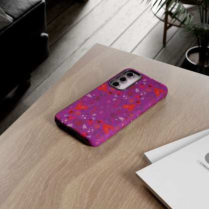 Heart Doodles - Deep Magenta B805AE - Tough Cases