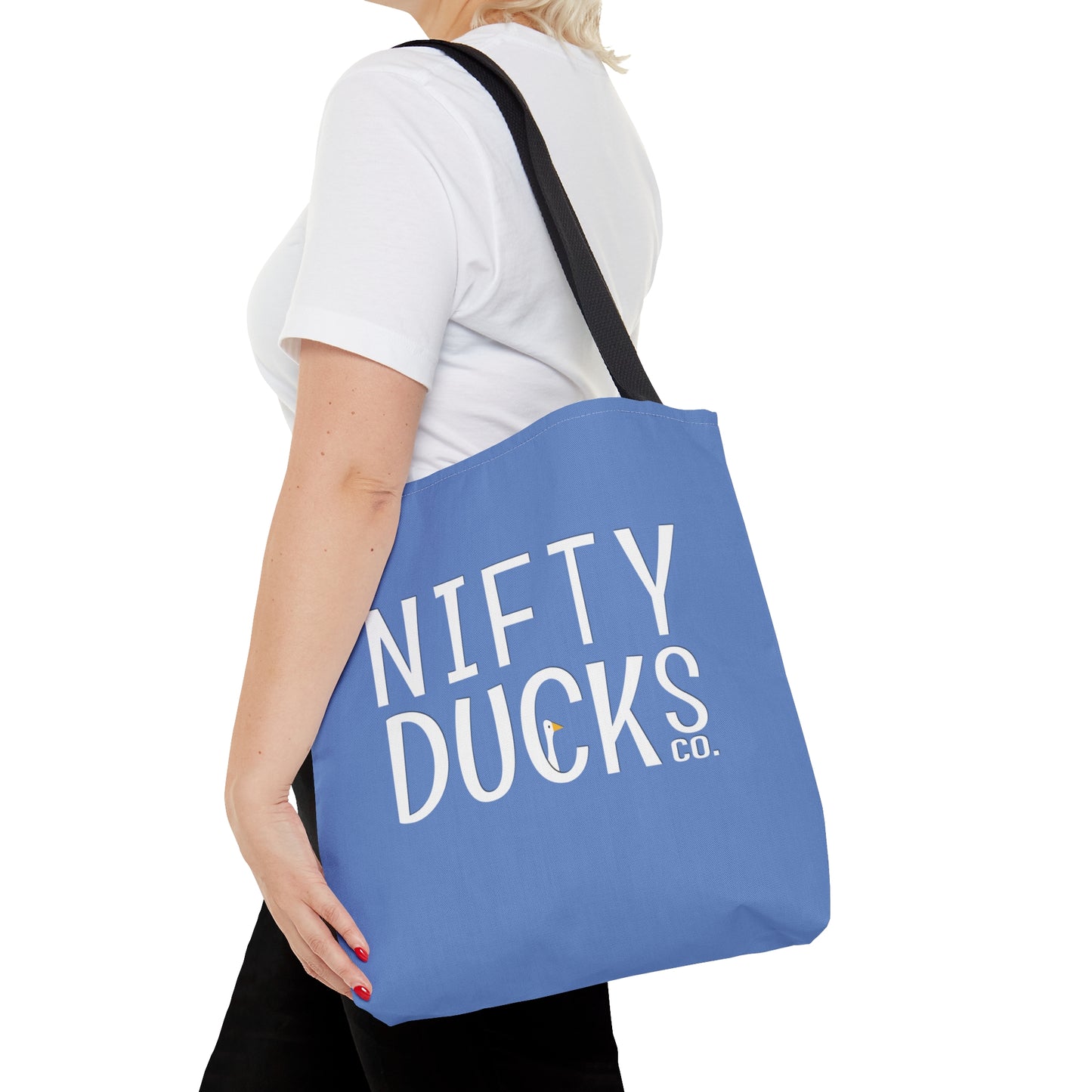 Nifty Ducks Co. Logo2 - Fennel Flower 74a6ff - Tote Bag