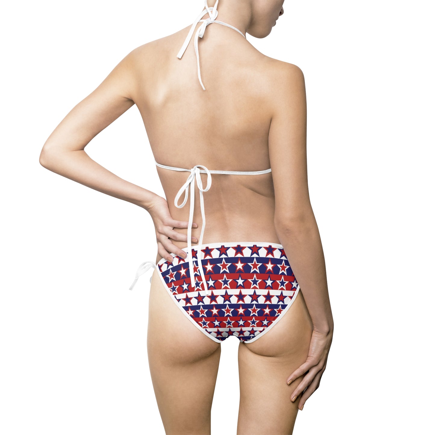 Red White and Blue Stars - Stripes - Women's Bikini Swimsuit