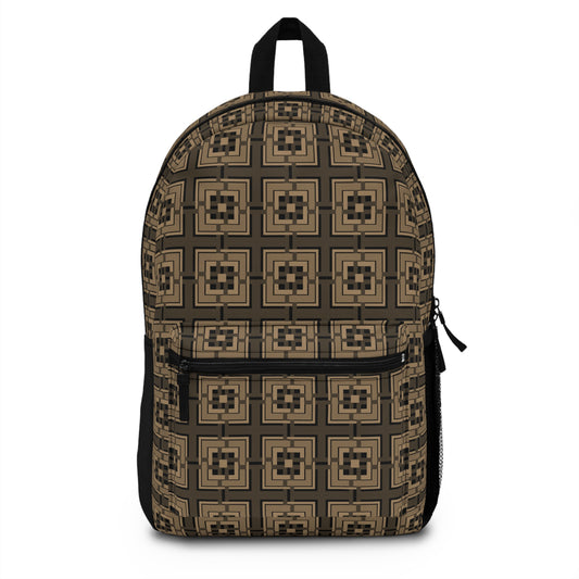 Intersecting Squares - Brown - Backpack